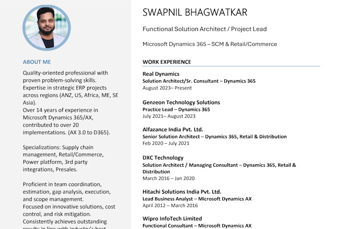 provide expert functional consulting in microsoft dynamics 365 scm,retail